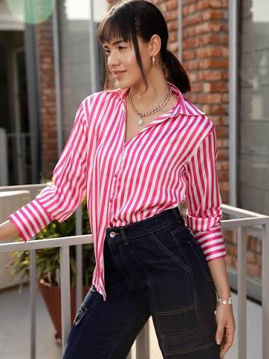 Blue Paperbag Waist Tapered Mom Jeans