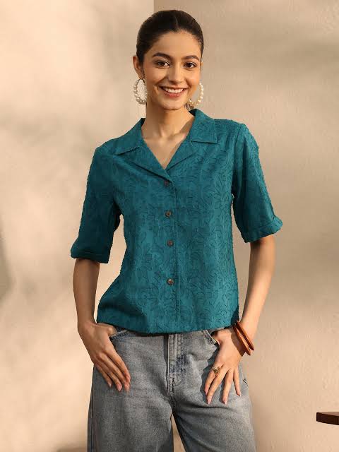 Brown Knit Polo Tipping Top