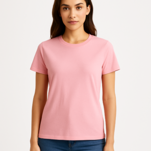 Women's Cotton T-Shirt (Pink)